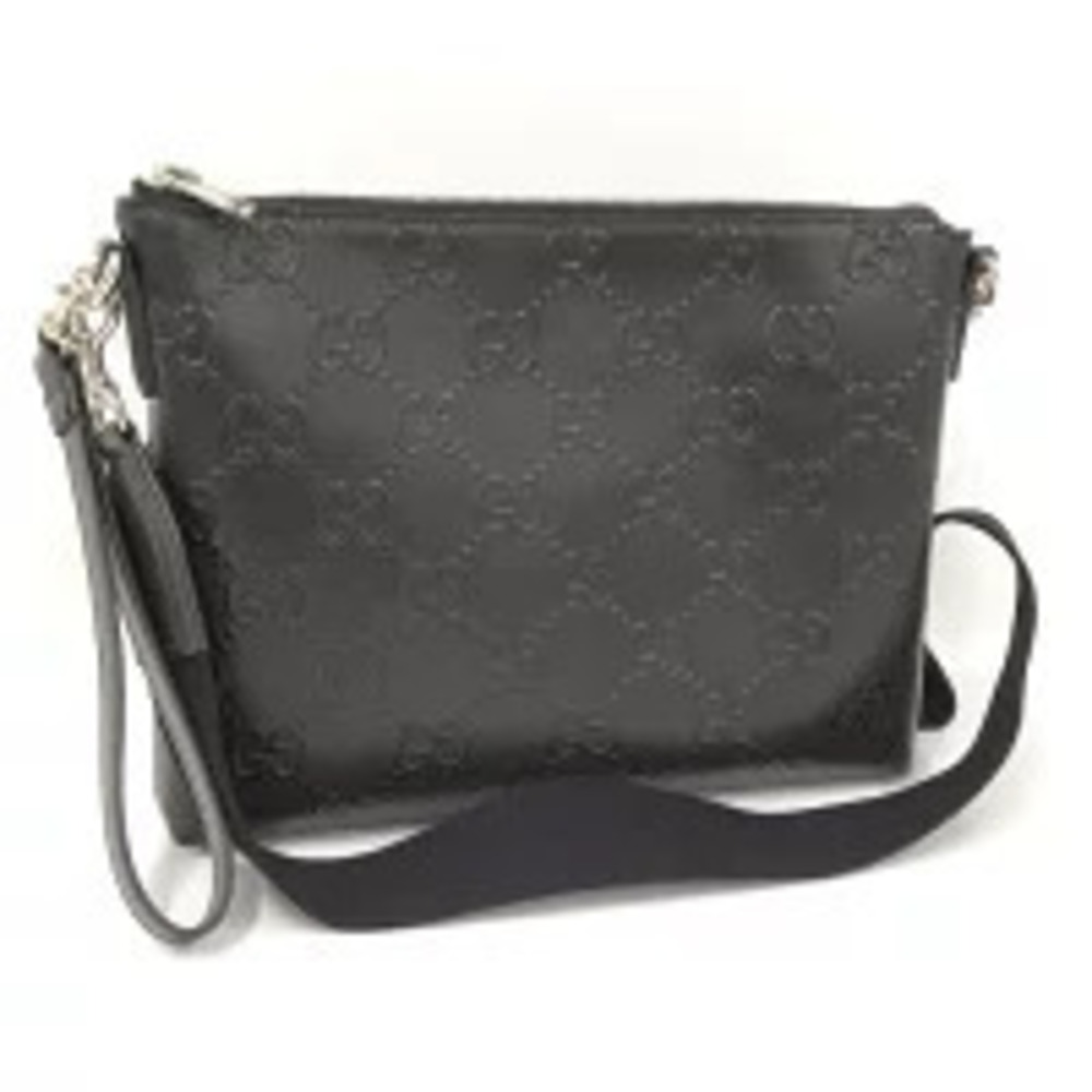 Gucci Bag GG Black Leather Jumbo Embossed - Picture 2 of 9